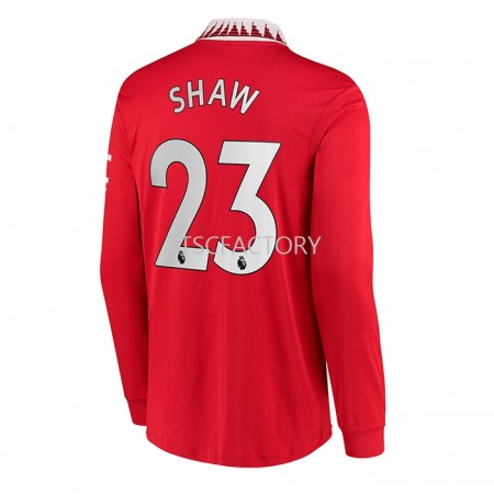 Billiga Fotbollströjor Manchester United Luke Shaw 23 Hemma tröja 2022/23 Långärmad